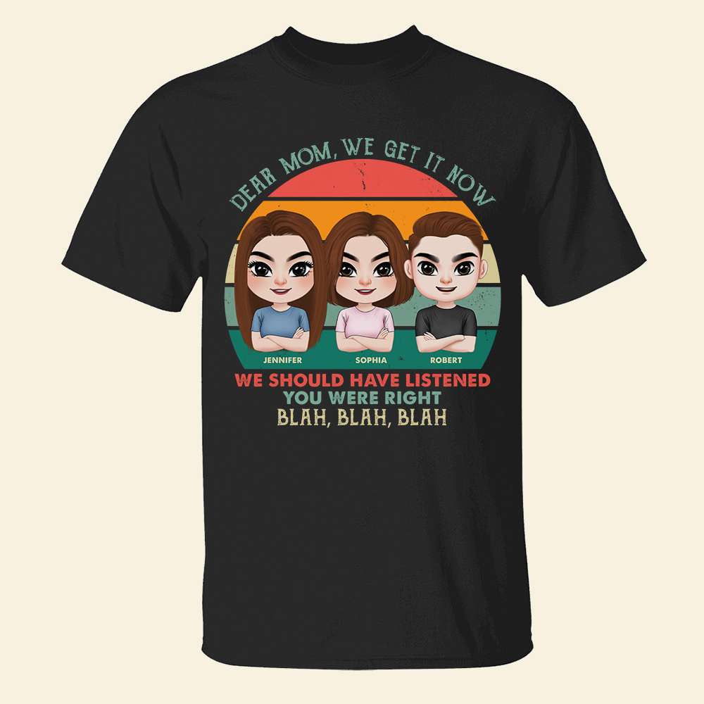 Dear Mom You Were Right, Personalized Shirt, Listening To Our Mom Shirt, Mother's Day, Birthday Gift For Mom - Shirts - GoDuckee