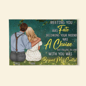 Meeting You Was Fate, Personalized Poster, Gifts For Couple - Poster & Canvas - GoDuckee
