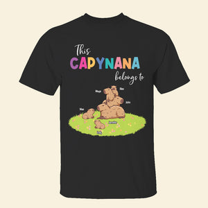 This Capynana Belongs To, Gift For Grandma, Personalized Shirt, Mother's Day Gift Capybara - Shirts - GoDuckee