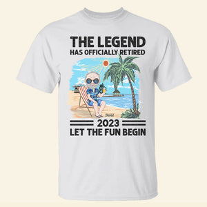 The Legend Has Officially Retired, Gift For Retired, Personalized Shirt, Beach Vacation Shirt, Retired Gift - Shirts - GoDuckee