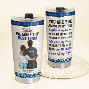 Personalized Police Couple Tumbler - Together We Make The Best Team - Tumbler Cup - GoDuckee