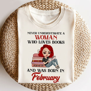 Book Never Underestimate A Woman Who Loves Books Personalized Shirts - Shirts - GoDuckee