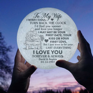I Love You Forever And Always Personalized 3D Moon Lamp-Couple Gift - Led Night Light - GoDuckee