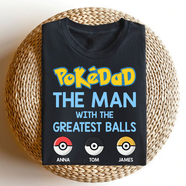 Football Dad The Man With The Greatest Balls Personalized Shirt