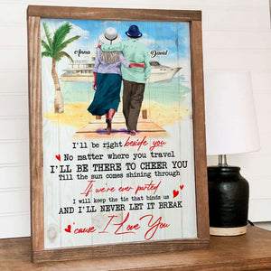 I'll Be Right Beside You Personalized Cruising Canvas Print, Gift For Couple - Poster & Canvas - GoDuckee