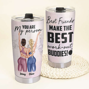 Personalized Gym Besties Tumbler - You Are My Person - Workout Buddies - Tumbler Cup - GoDuckee