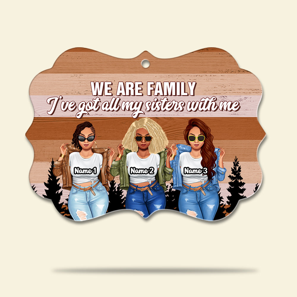 Black Sister We Are Family - Personalized Ornament - Ornament - GoDuckee