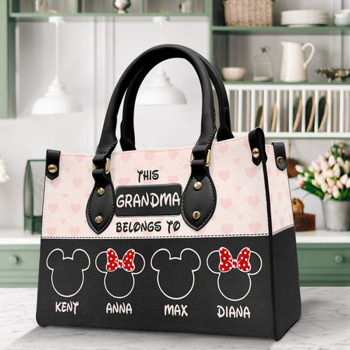 Cartoon Leather Bag, Personalized Leather Bag, Mother's Day Gift For Her - Leather Bag - GoDuckee