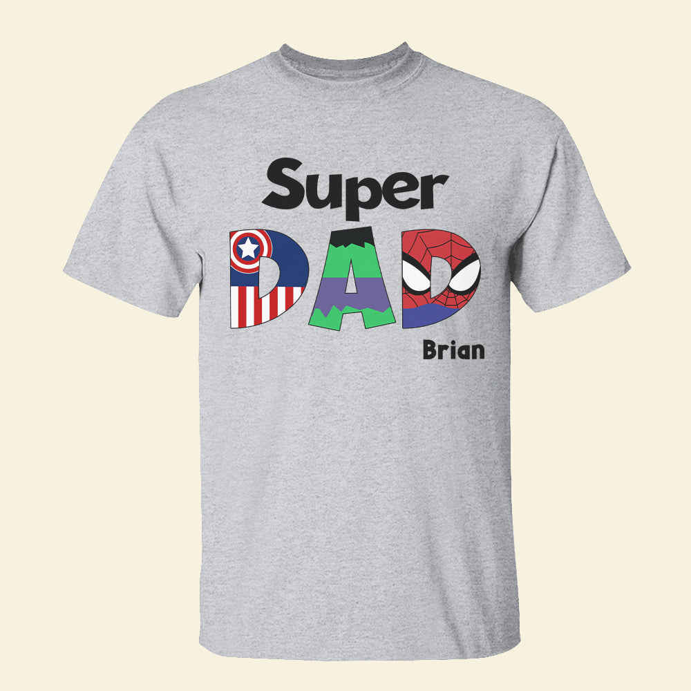 Super Dad - Personalized Letter Shirt - Shirts - GoDuckee