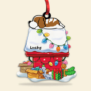 Personalized Lazy Dog Acrylic Custom Shape Ornament, Christmas Gift - Ornament - GoDuckee