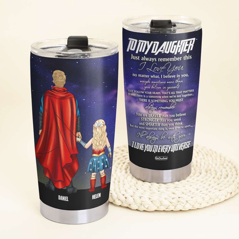 To My Super Daughter, Super Son - Personalized Tumbler Cup - Tumbler Cup - GoDuckee