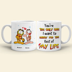 Cat Couple You're The Only One I Want To Annoy, Personalized White Mug, Christmas Gift For Couples - Coffee Mug - GoDuckee