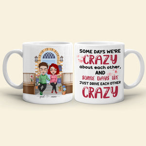 We're Crazy About Each Other, Couple Celebrating White Mug - Coffee Mug - GoDuckee