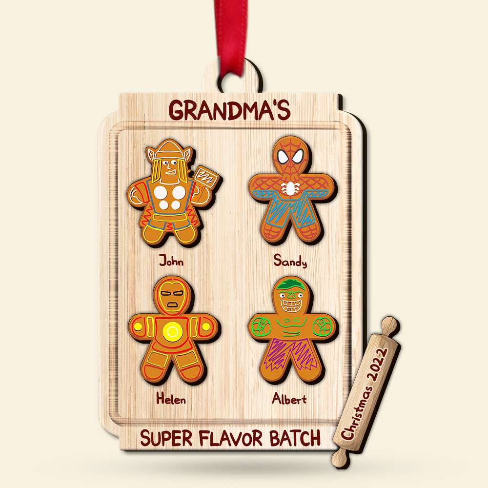 Personalized Family Gingerbread Ornament, Christmas Tree Decor - Ornament - GoDuckee