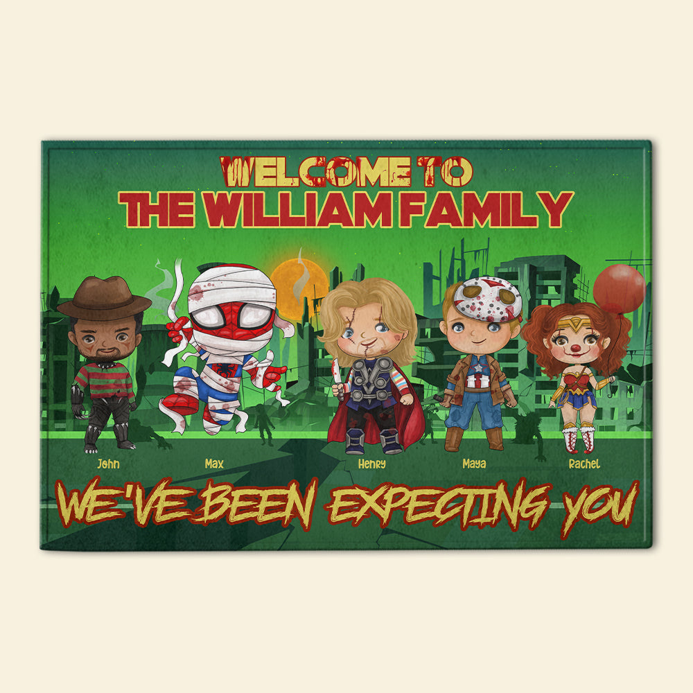 Family, We've Been Expecting You, Personalized Horror Doormat - Doormat - GoDuckee