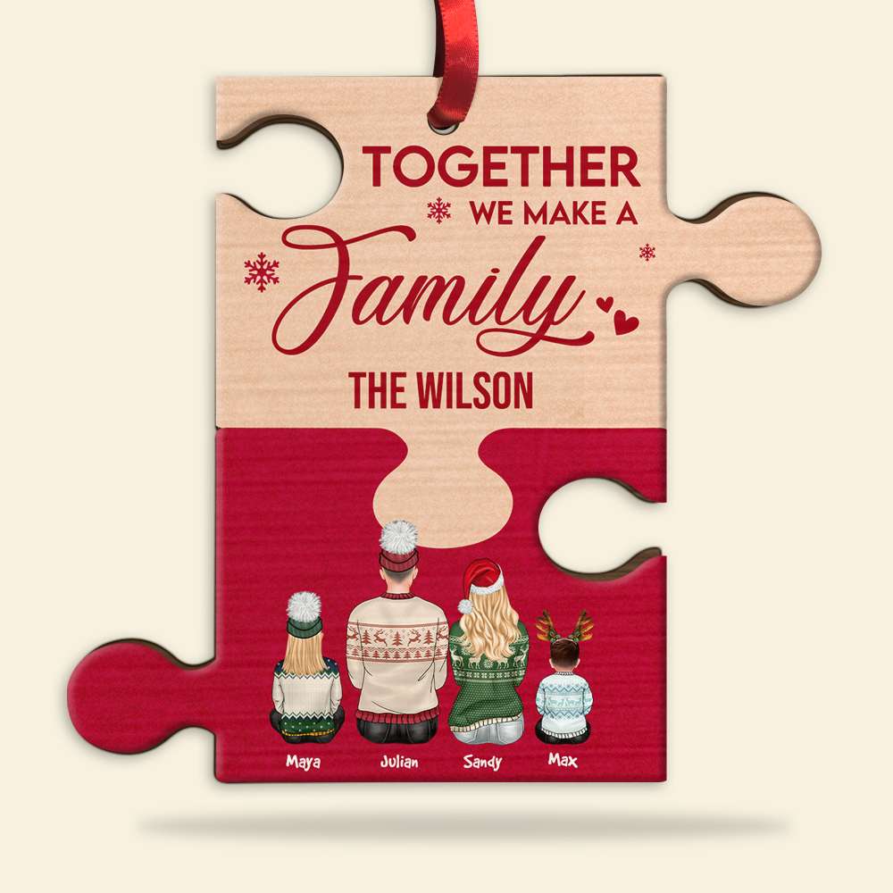 Together We Make A Family, Personalized Family Acrylic Shape Onarment, Christmas Gift - Ornament - GoDuckee