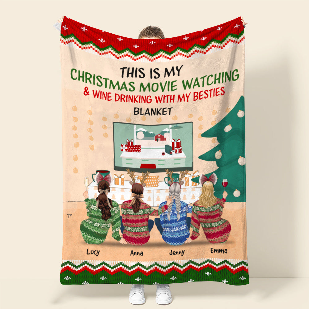 Personalized Christmas Sweater Sister Blanket - This Is My Christmas - Blanket - GoDuckee