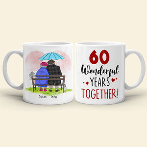 Anniversary Wonderful Years Together, Valentine Day Happy Forever Couple Married White Mug Gift For My Wife My Husband - Coffee Mug - GoDuckee
