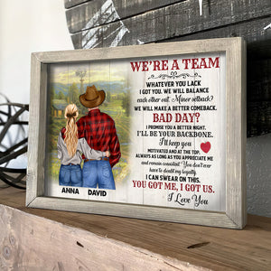 We're A Team Personalized Country Couple Canvas Print Gift For Couple - Poster & Canvas - GoDuckee