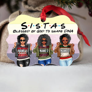 Sisters Sistas Blessed By God To Share DNA Patience Personalized Ornament - Ornament - GoDuckee