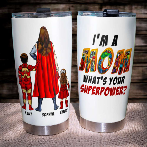 Mom's Little Super Heroes Custom Personalized Coffee Mug