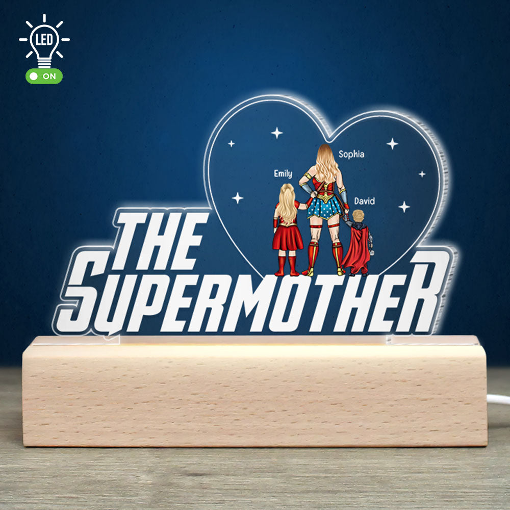 Mom 07snqn310323tm Personalized 3D Led Light Wooden Base - Led Night Light - GoDuckee