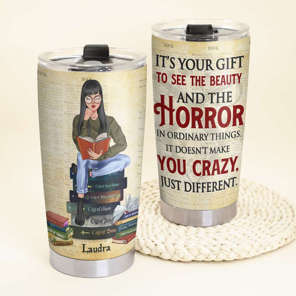 Cassandra Clare - Personalized Tumbler Cup - The Mortal Instruments City Of Bones - Book Lover - Tumbler Cup - GoDuckee