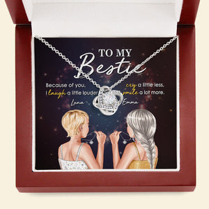 Bestie To My Bestie - Personalized Love Knot Necklace - Jewelry - GoDuckee