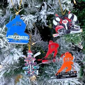 Personalized Hockey Drying Rack Ornament, Christmas Tree Decor for Ice Hockey Players - Ornament - GoDuckee