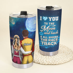 I Love You To The Moon And Back, Personalized Tumbler, Gift For Couples - Tumbler Cup - GoDuckee