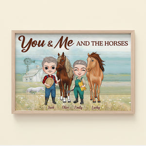 You & Me And The Horse, Horse Breeder Lover Poster Canvas Gift For Famer Couple - Poster & Canvas - GoDuckee