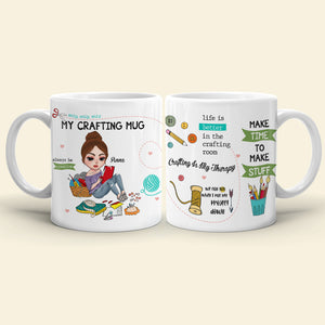 Life Is Better In The Crafting Room Personalized Craft Mug - Coffee Mug - GoDuckee