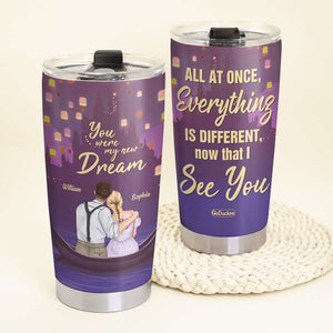 You Were My New Dream, Personalized Couple Tumbler - Tumbler Cup - GoDuckee