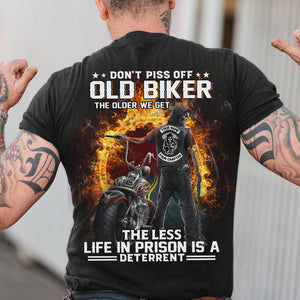 Don't Piss Off Old Biker Personalized Biker Shirt, Gift For Biker - Shirts - GoDuckee