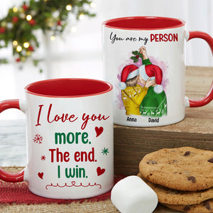 I Love You More The End I Win, Couple Christmas Accent Mug - Coffee Mug - GoDuckee