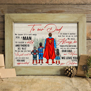 To My Dad I Love You Personalized Canvas Print, Gift For Father - Poster & Canvas - GoDuckee