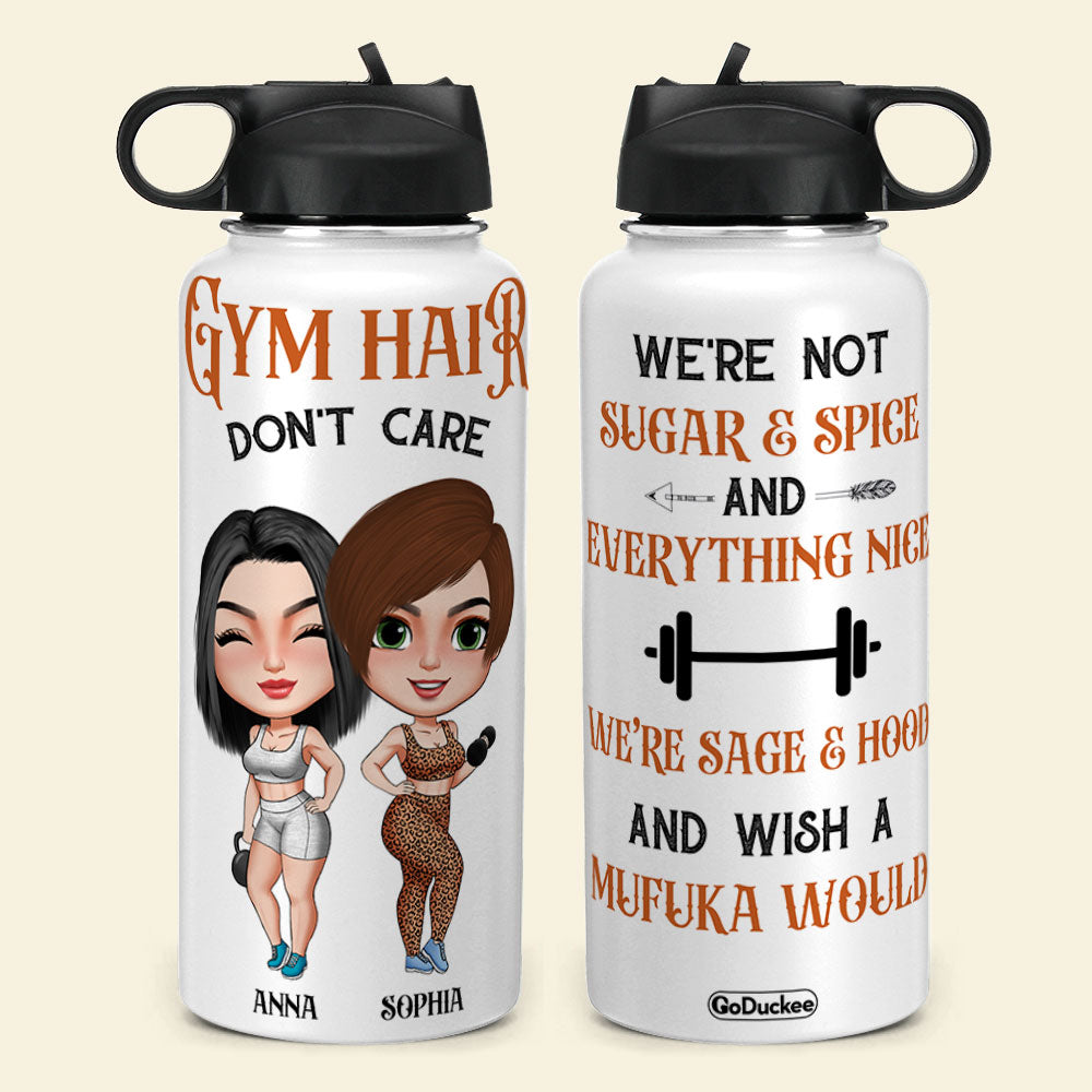 We're Not Sugar And Spice And Everything Nice Personalized Gym Water B -  GoDuckee