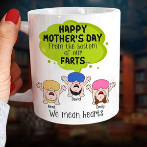 From The Bottom Of Our Farts, Personalized Coffee Mug, Love Mom Coffee Mug, Mother's Day, Birthday Gift For Mom - Coffee Mug - GoDuckee