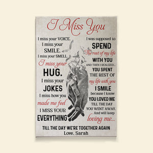 I Miss You Personalized Canvas Print, Memorial Gift - Poster & Canvas - GoDuckee