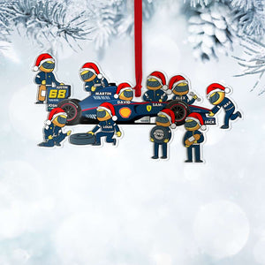 F1 Racing Team, Christmas Gift For Racers Custom Shape Ornament - Ornament - GoDuckee
