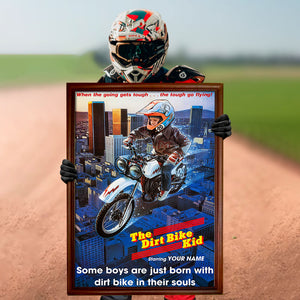 Personalized Motocross Wall Art The Dirt Bike Kid - Poster & Canvas - GoDuckee