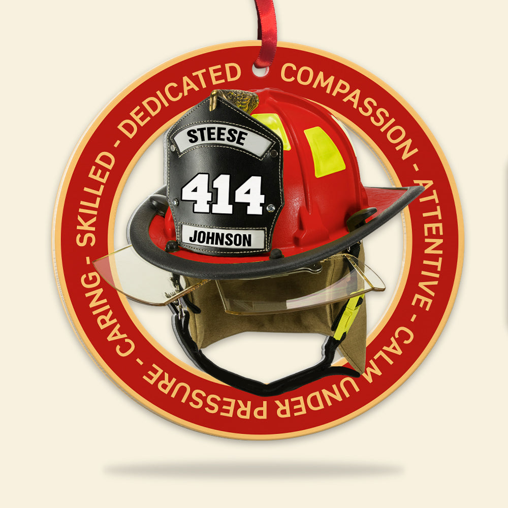 Firefighter Acrylic Shape Ornament, Christmas Tree Decor - Ornament - GoDuckee