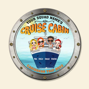 Personalized Cruising Round Wooden Sign - Cruise Cabin - Wood Sign - GoDuckee