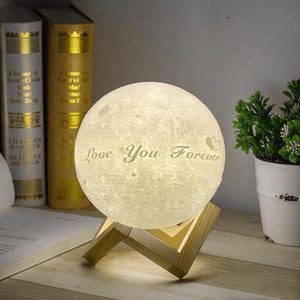 Custom Photo 3D Moon Lamp, Memory Gift For Family, Friends, Couples - Led Night Light - GoDuckee