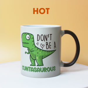Dinosaur Don't Be A Cuntasaurous, Hippo - Twatamus , Waffle - Twatwaffle Magic Mug, Funny Gift - Magic Mug - GoDuckee