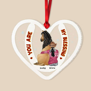 You Are My Blessing Horse Personalized Acrylic Ornament, Christmas Gift - Ornament - GoDuckee