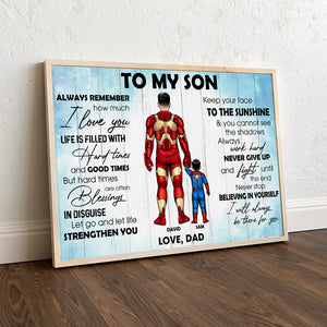 To My Son Always Remember How Much I Love You Personalized Canvas Print - Poster & Canvas - GoDuckee
