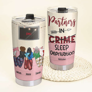 Partners In Sleep Deprivation, Sleeping Best Friend Personalized Tumbler - Tumbler Cup - GoDuckee