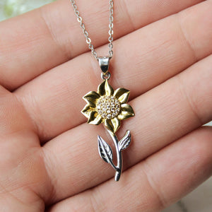 Personalized Graduation Sunflower Pendant Necklace - To A Beautiful Girl On Her Graduation Day - Necklaces - GoDuckee