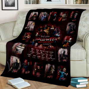 Horror Movie Characters, Halloween Watching Movie Blanket - Blanket - GoDuckee